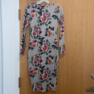 Zara bodycon floral dress